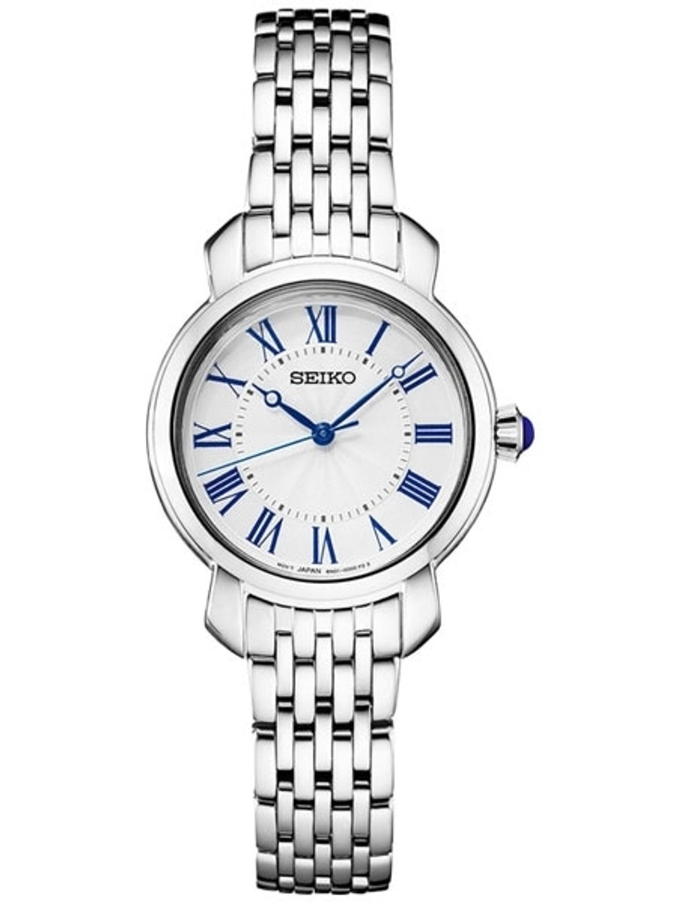 Seiko SUR629 Ladies Quartz Dress Watch with white dial, and a