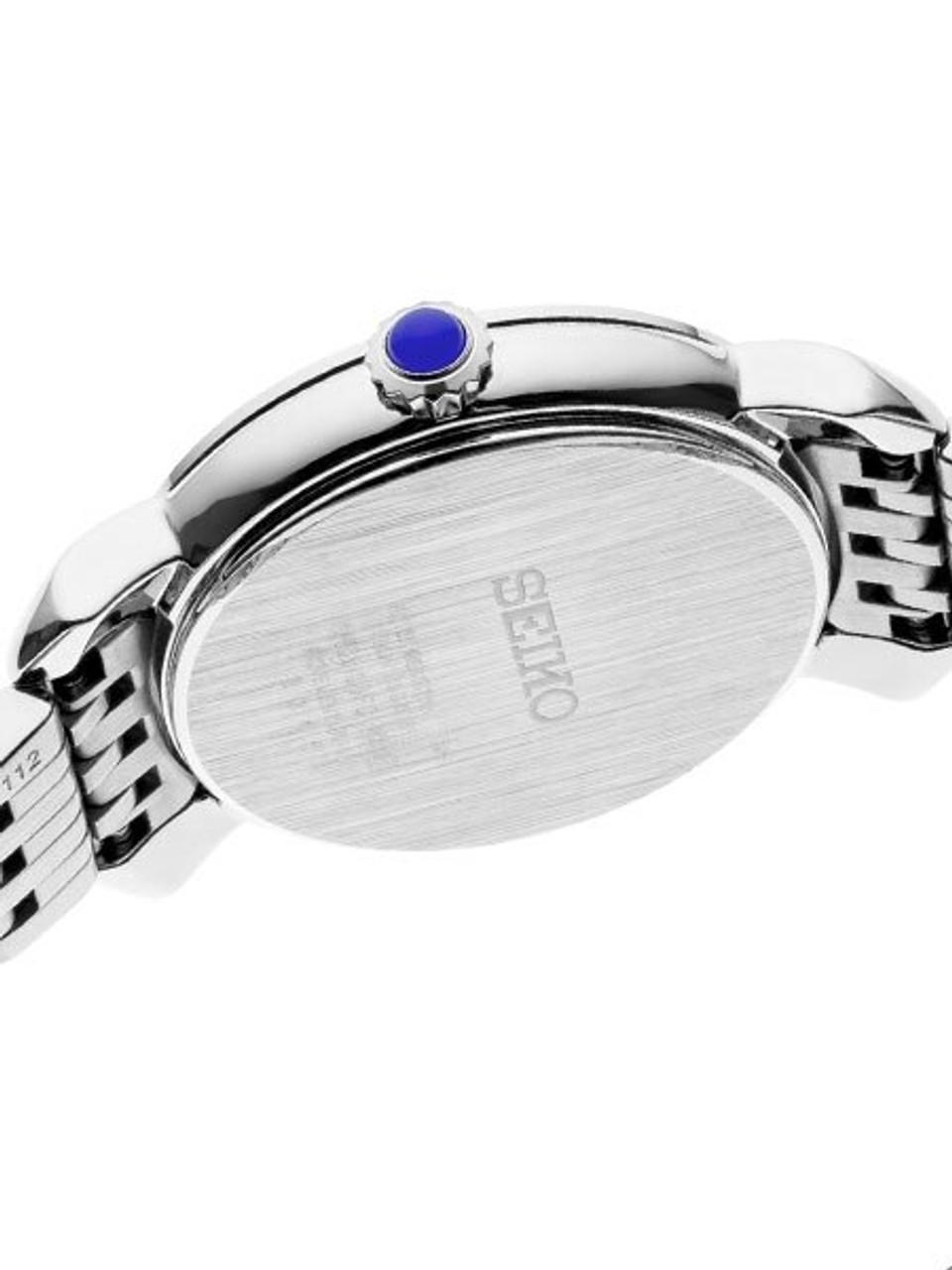 Seiko Ladies Quartz Dress Watch with White Dial, Blue hands and Numerals  #SUR629