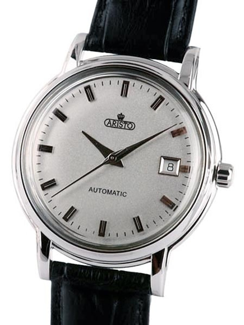 Aristo 4H101S Classic Silver AristoCrat Swiss ETA Automatic Dress Watch