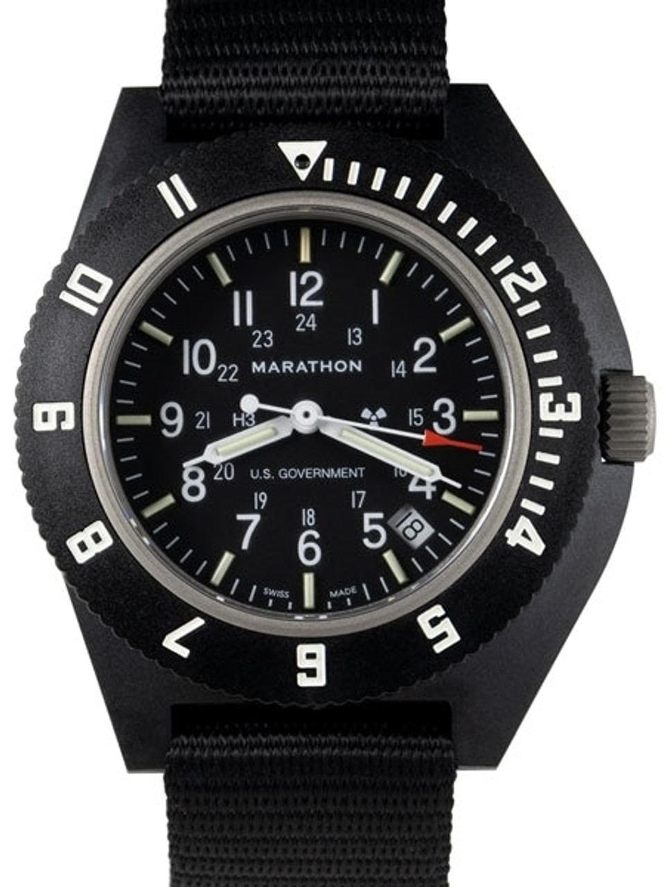 Marathon Swiss Quartz Navigator Pilot Watch with sapphire crystal