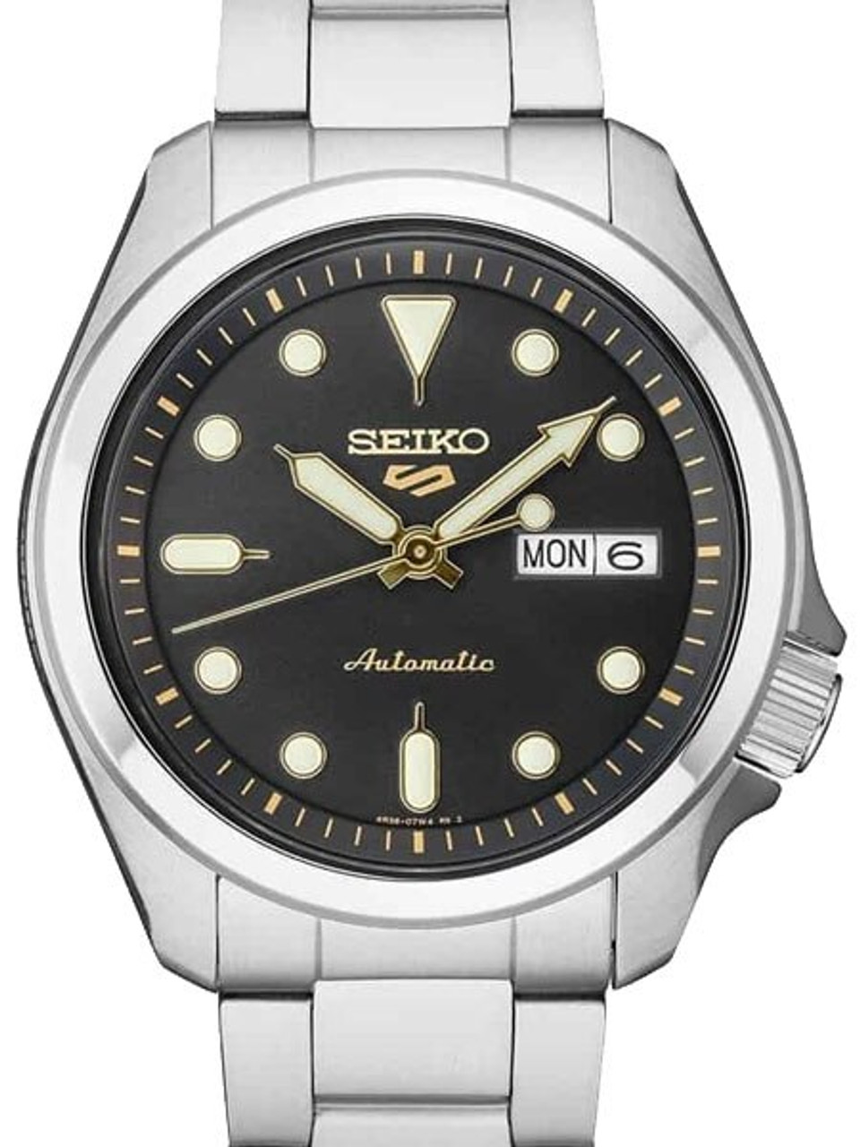 Seiko 5 Sports Automatic 24-Jewel Watch with Black Dial #SRPE57