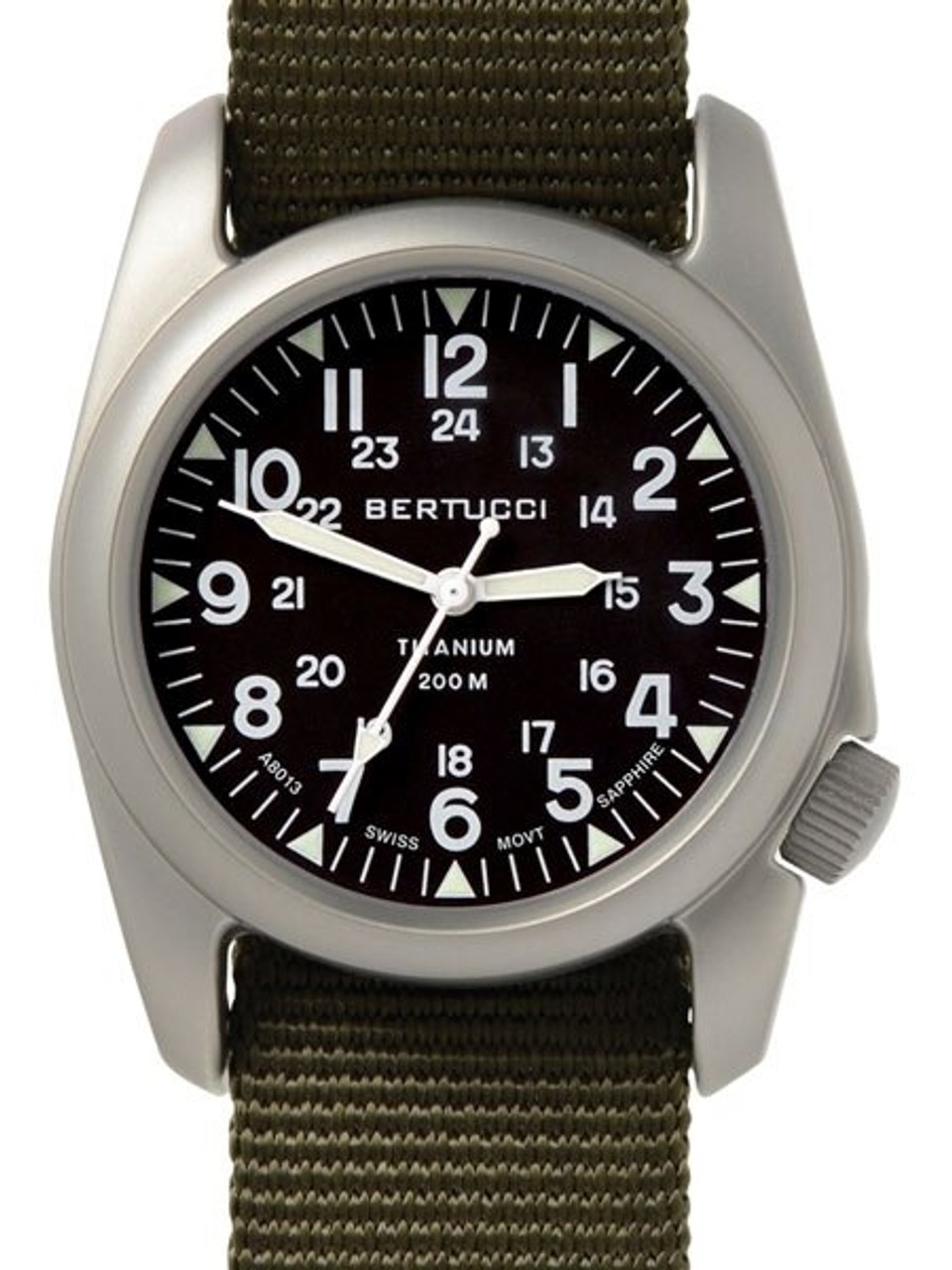 Bertucci A-2T Vintage Marine Titanium Watch with Nylon Strap #12075