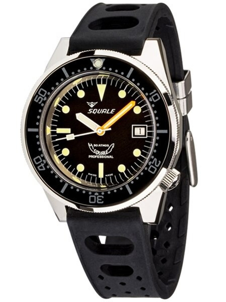 Squale 500 meter Professional Swiss Automatic Dive watch with Sapphire  Crystal #1521-026-A