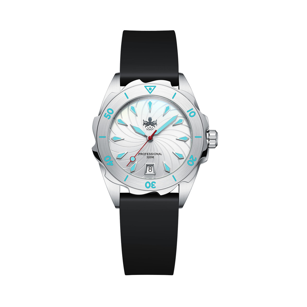 PHOIBOS Sea Nymph 300-Meter Swiss Quartz Dive Watch with