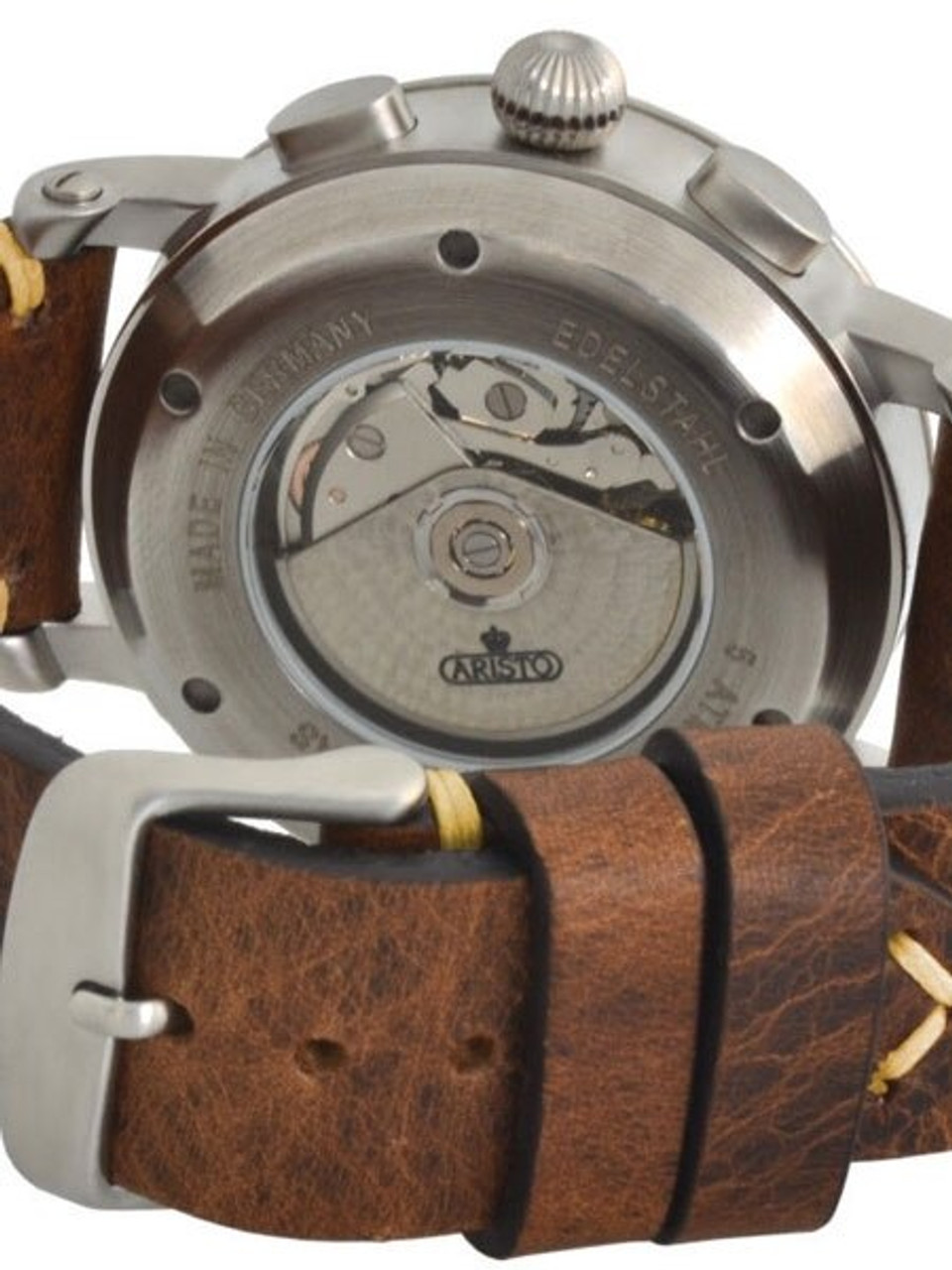 Aristo 7H186 Swiss Valjoux 7750 Automatic Chronograph Aviator Watch