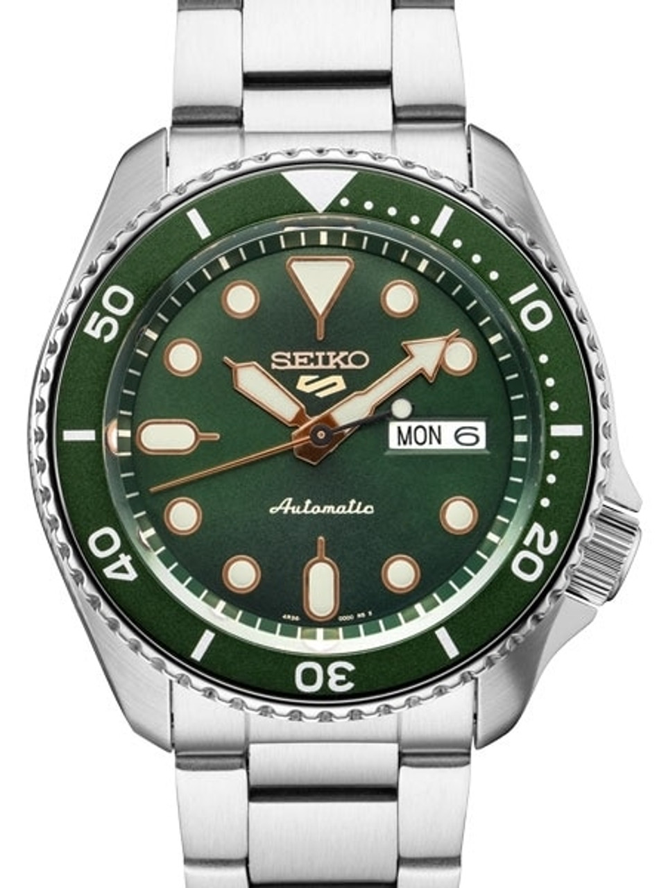 Seiko 5 Sports Automatic 24 Jewel Watch with Green Dial SRPD63