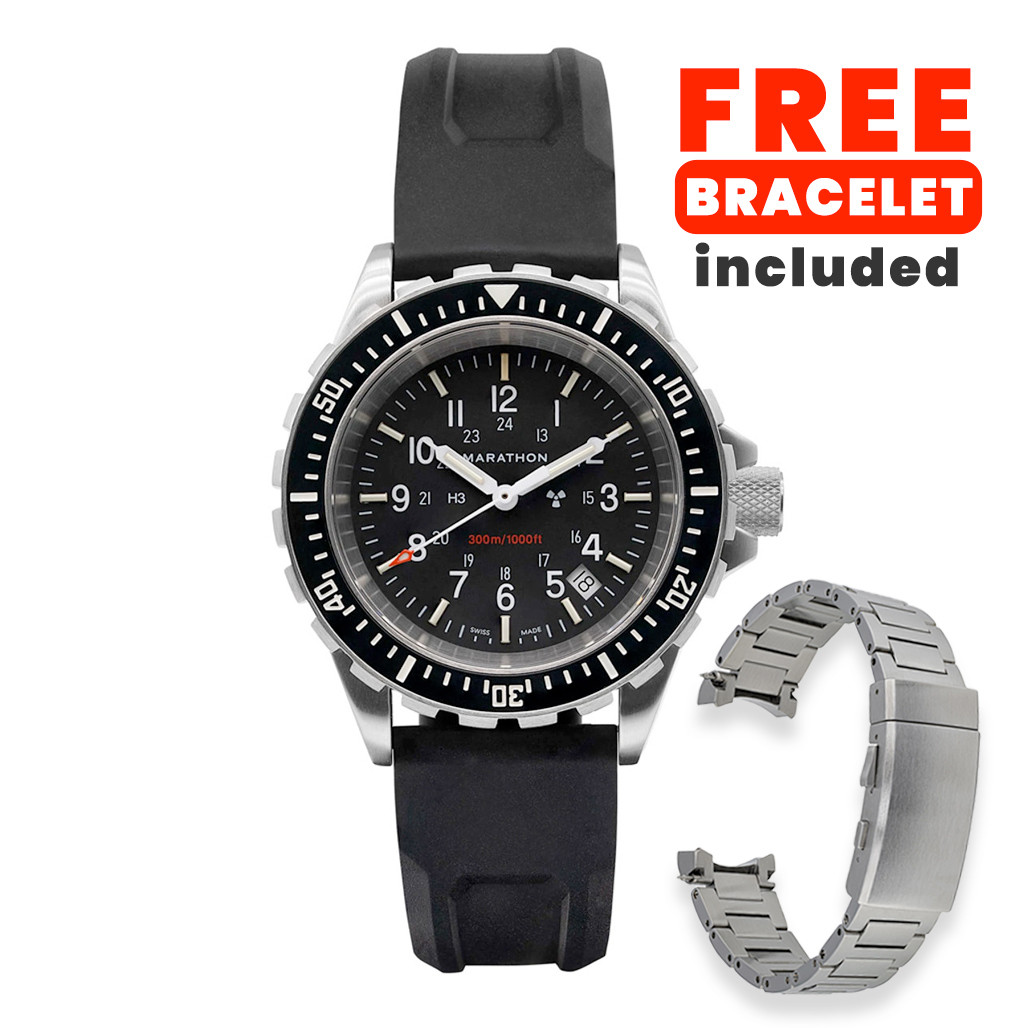 Marathon TSAR Swiss Quartz Dive Watch with sapphire crystal