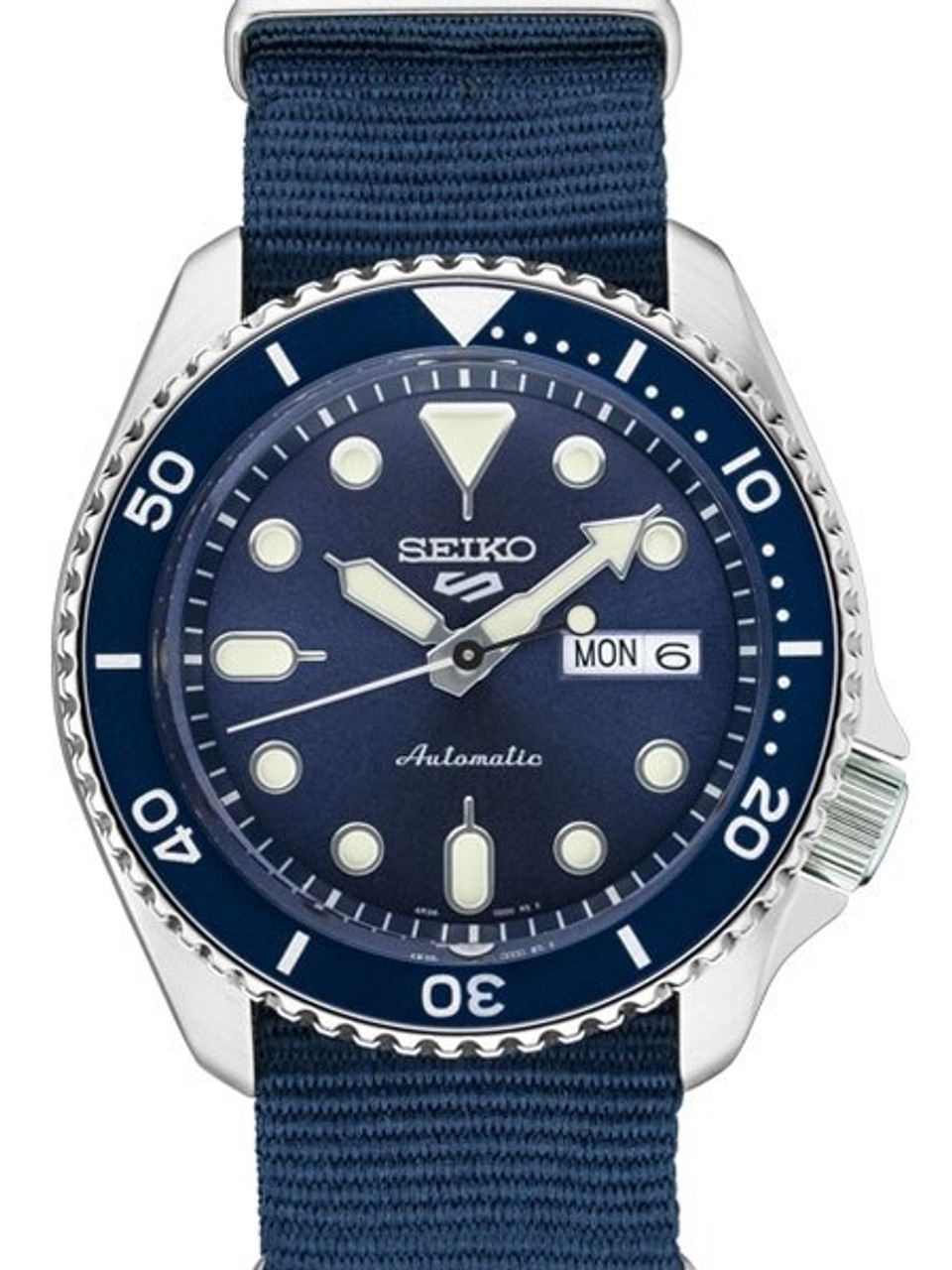 Seiko 5 Sports Automatic 24-Jewel Watch with Blue Dial #SRPD87