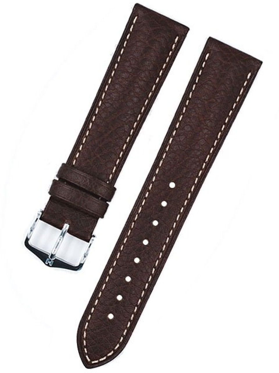 Hirsch Boston Brown High Grain Leather Watch Strap #013020-10