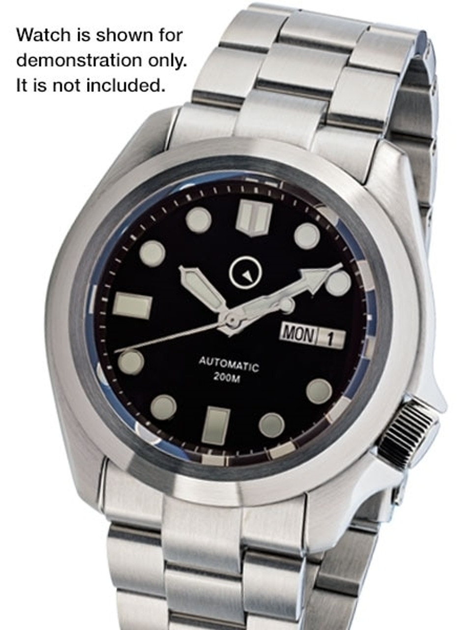 Brushed Finish SS, Unmarked Bezel for Seiko SKX007, SKX009 and Islander  43mm dive watches #B13-M