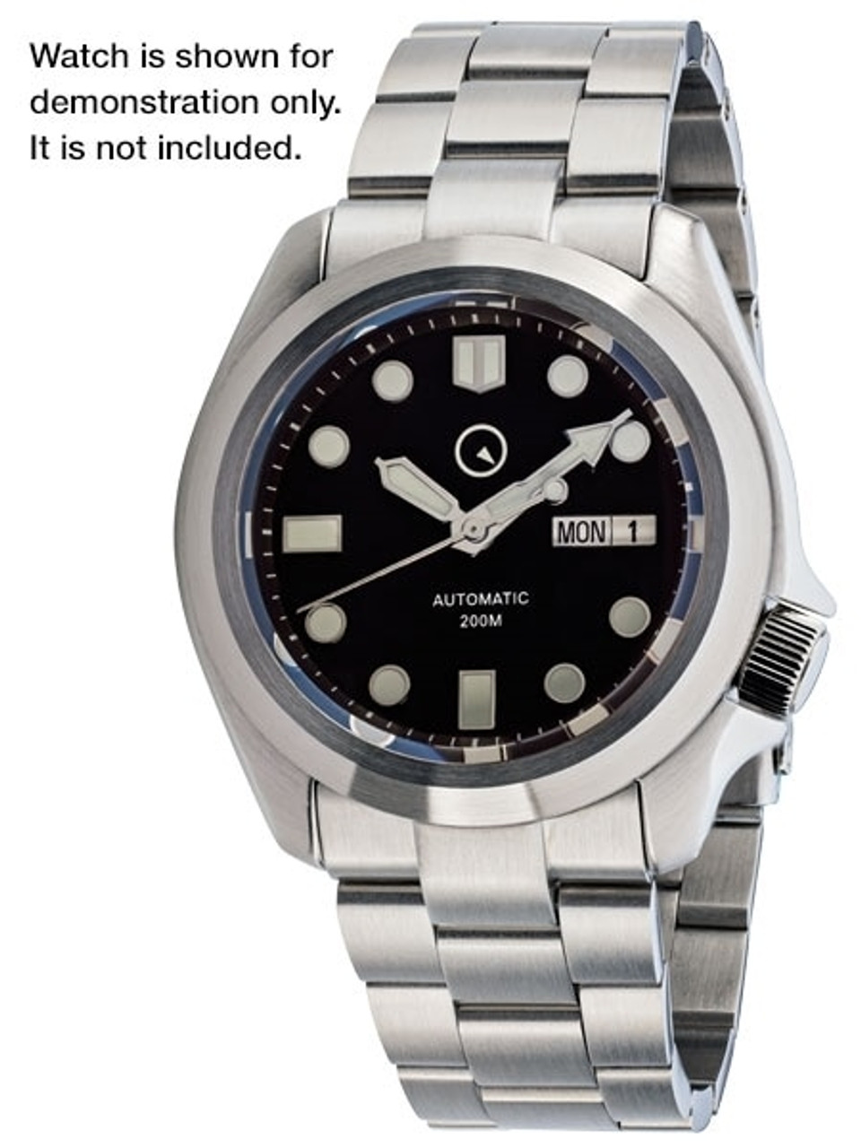 Brushed Finish SS, Unmarked Bezel for Seiko SKX007, SKX009 and Islander  43mm dive watches #B13-M