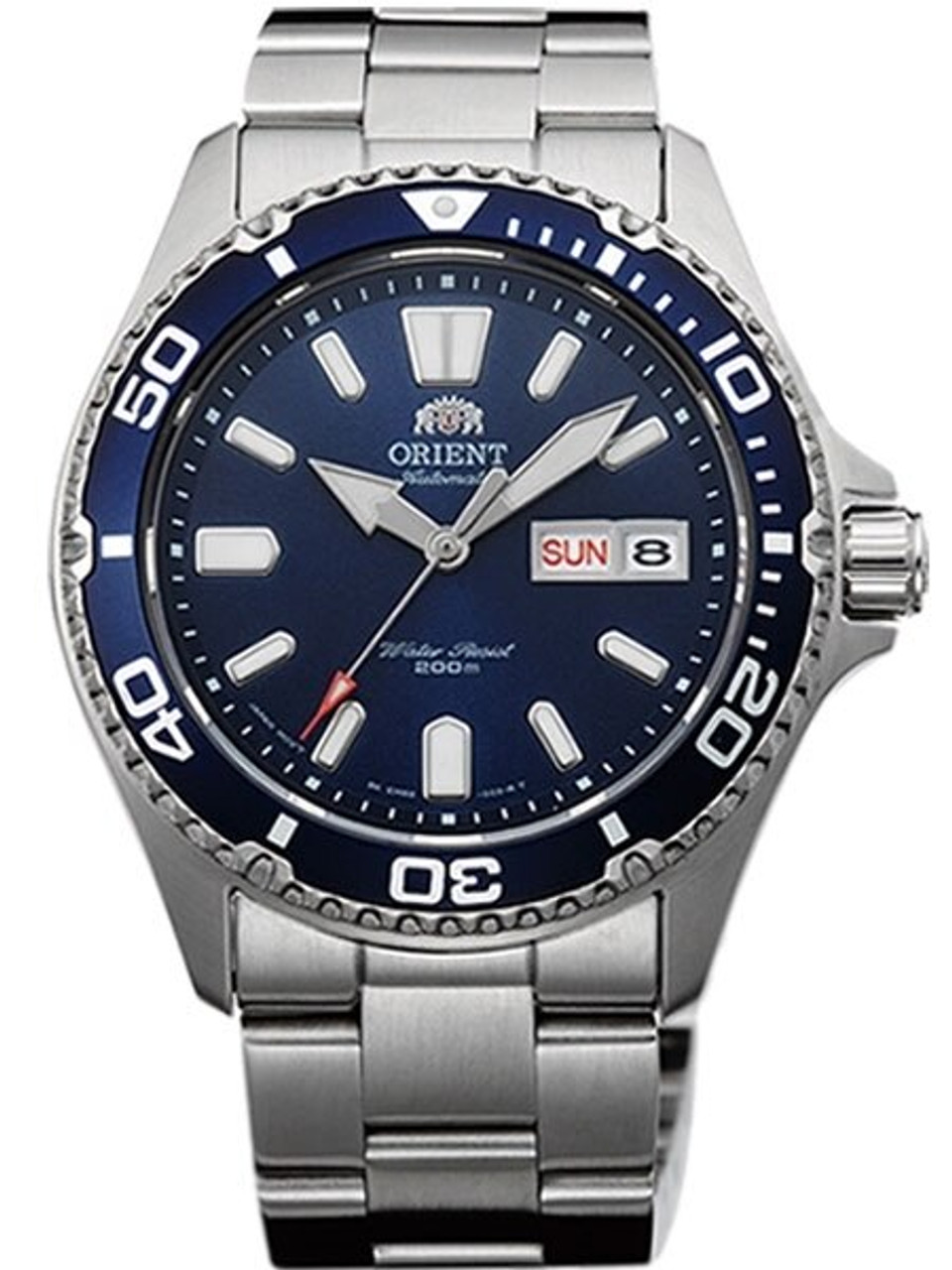 Orient Mako USA II White Dial Automatic Dive Watch with sapphire