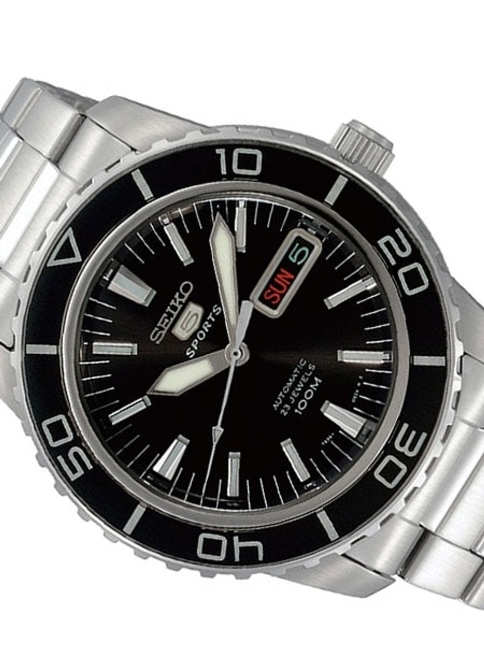 Seiko 41mm Sports 5, 23-Jewel Automatic Watch with Day and Date