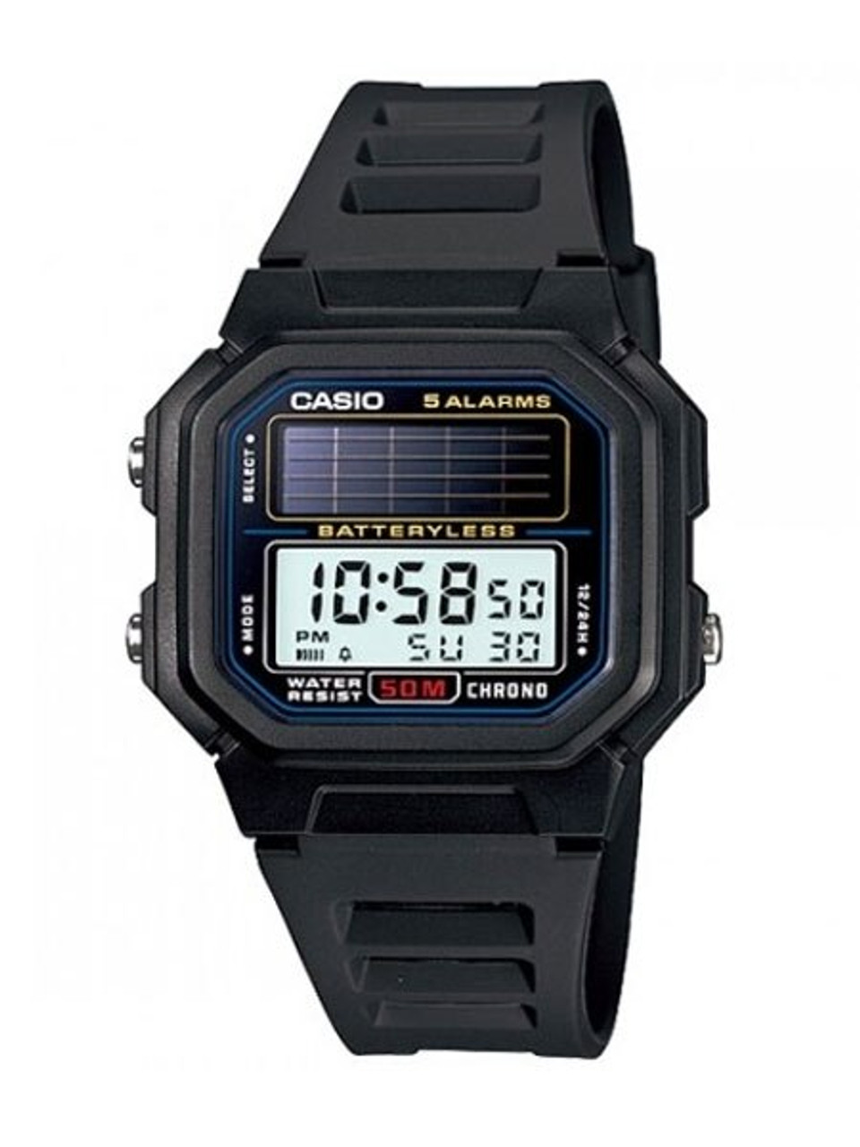 Casio Solar-Light Powered Digital Watch with Alarm and Stopwatch #AL