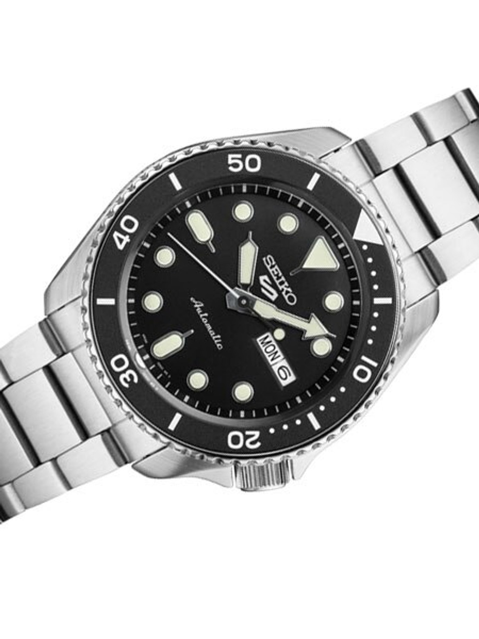 Seiko 5 Sports Automatic 24-Jewel Watch with Black Dial #SRPD55