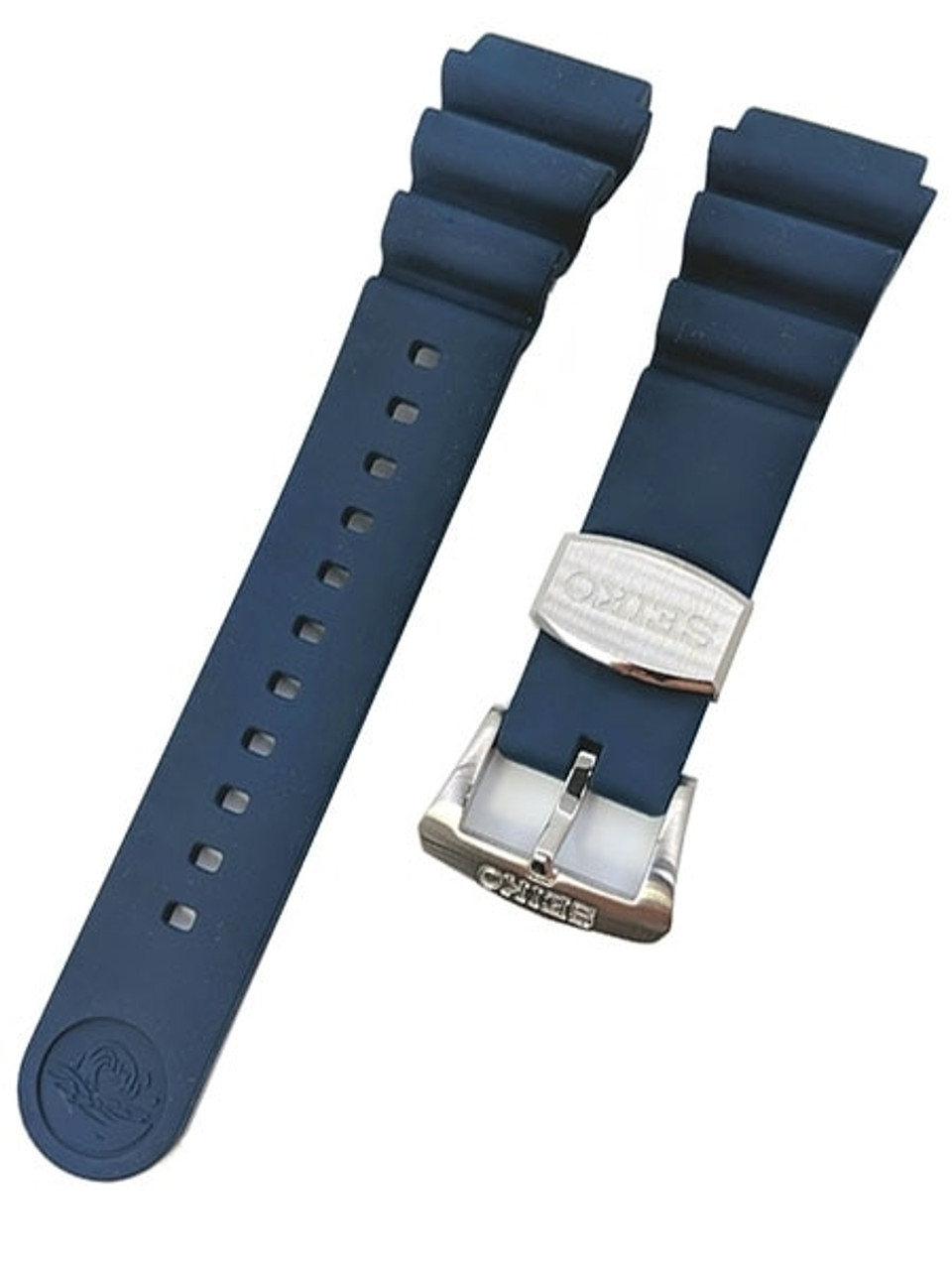 Seiko Blue Rubber Dive Strap For SRP773/SRPA83 or any 22mm lug Watches  #R02Y012J9