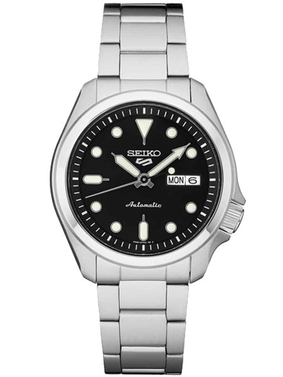 Seiko 5 Sports Automatic 24-Jewel Watch with Black Dial #SRPE55