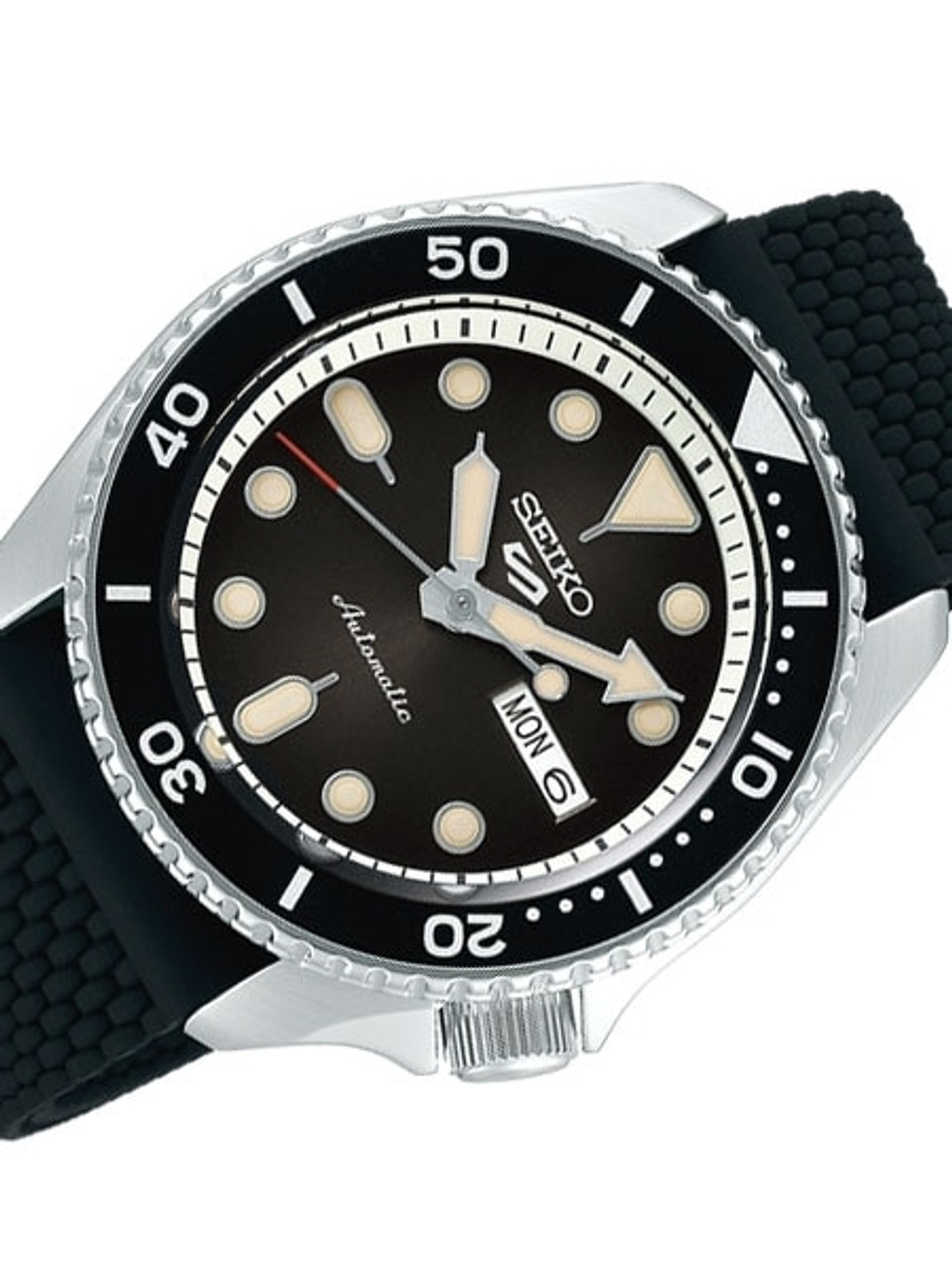 Seiko 5 Sports Automatic 24-Jewel Watch with Black Dial #SRPD95