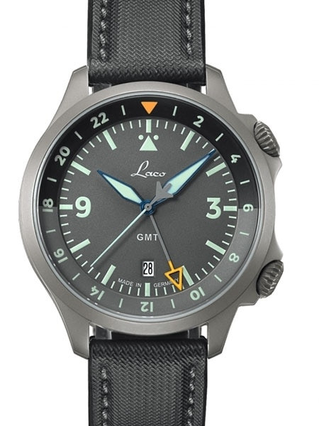 Laco Frankfurt 862121 GMT Swiss Automatic Dual-Time Pilot Watch