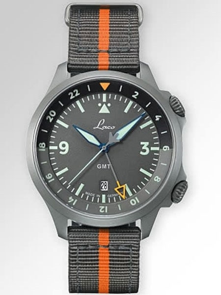 Laco Frankfurt 862121 GMT Swiss Automatic Dual-Time Pilot Watch