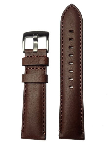 Horween Brown Calfskin Leather with Stainless Steel Buckle #INS