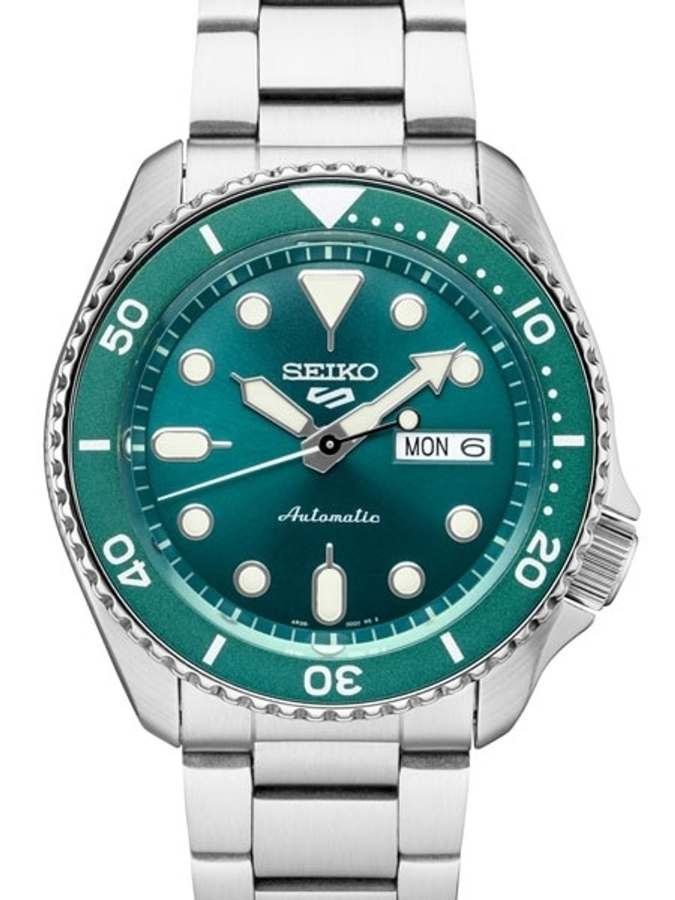 Sports Automatic 24-Jewel Watch Green Dial #SRPD61