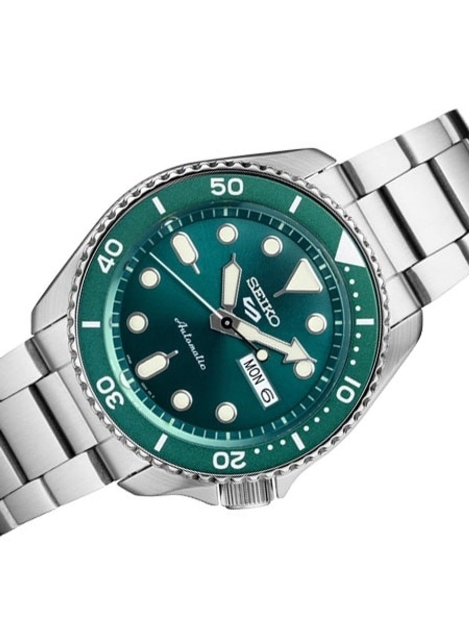 Seiko 5 Sports Automatic 24-Jewel Watch with Green Dial #SRPD61