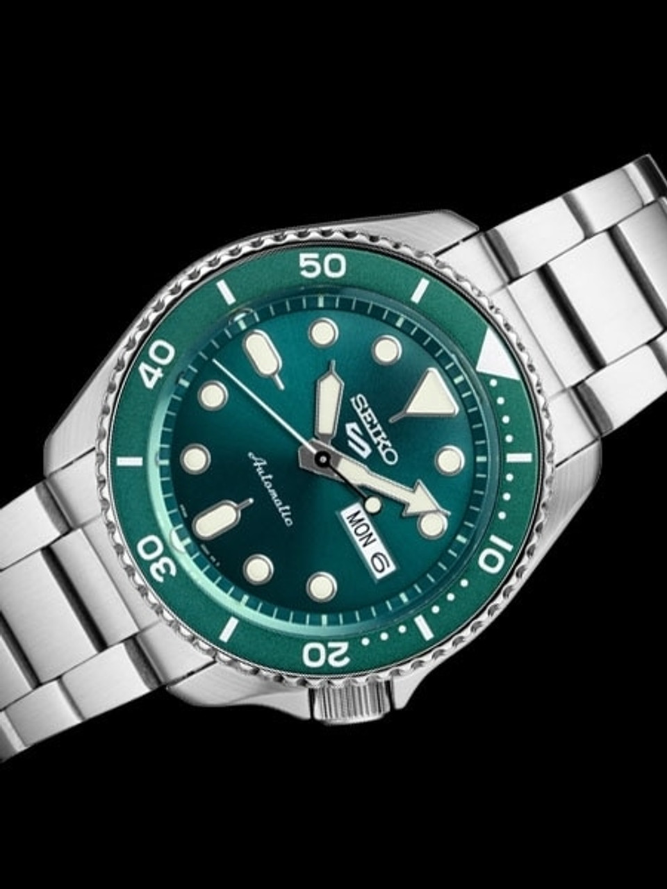 Seiko 5 Sports Automatic 24-Jewel Watch with Green Dial #SRPD61