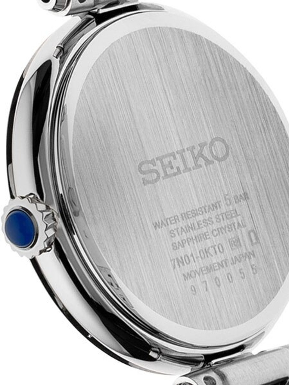 Seiko Ladies Quartz Dress Watch with with 12 Diamond Hour Markers, Mother  of Pearl Dial #SRZ529