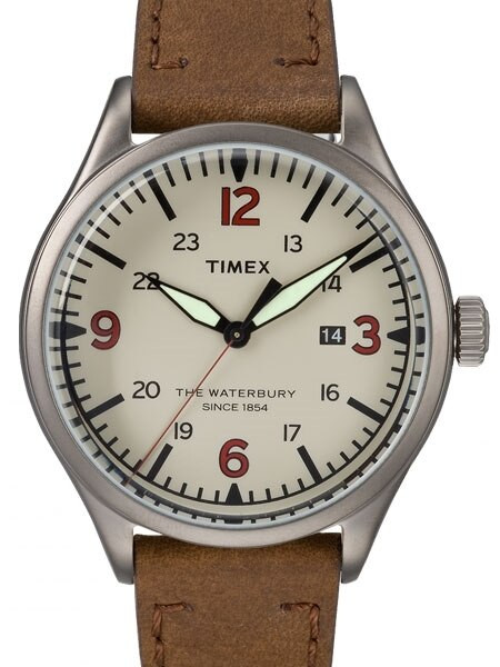 Timex 40mm Waterbury Quartz Sport Watch with Cream Dial and