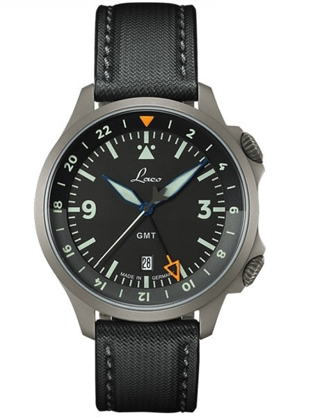 Laco Frankfurt 862120 GMT Swiss Automatic Dual-Time Pilot Watch