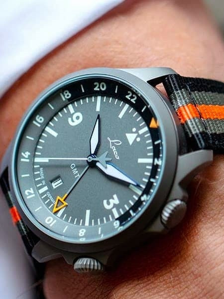 Laco Frankfurt 862120 GMT Swiss Automatic Dual-Time Pilot Watch