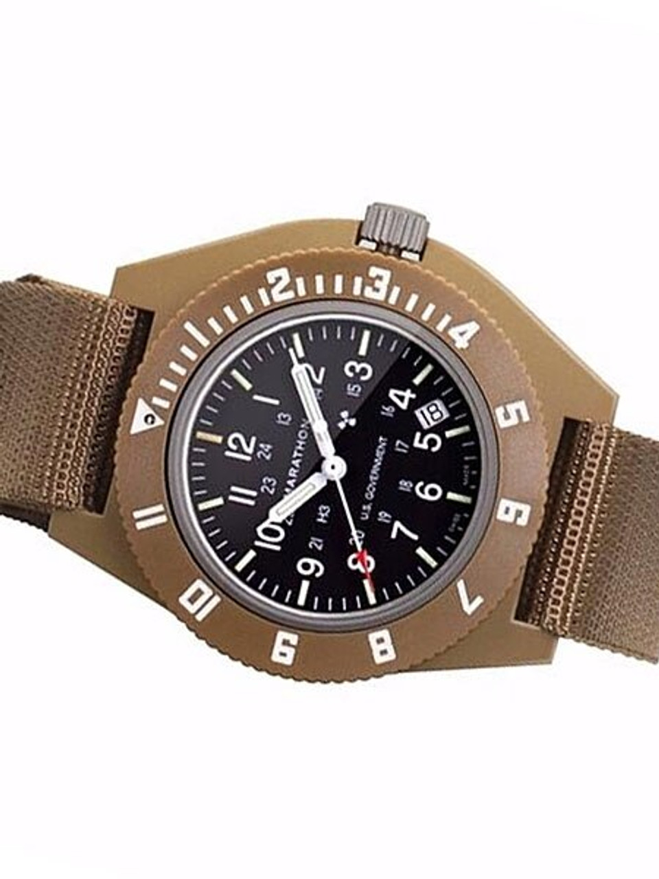 Marathon Swiss Made Quartz Military Navigator Watch with Tritium  Illumination #WW194013DT