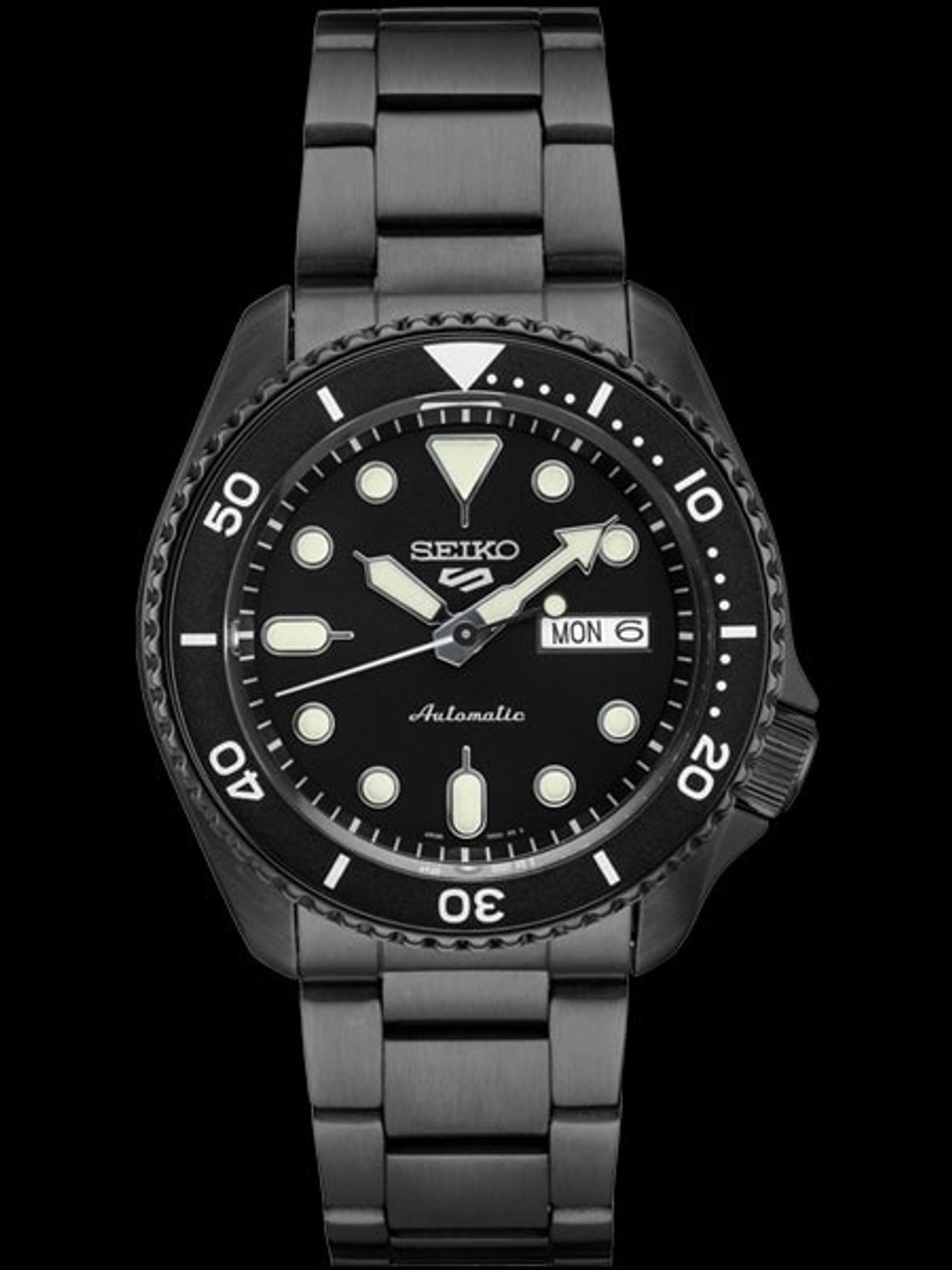 Seiko 5 Sports Automatic 24-Jewel Watch with Black Dial #SRPD65