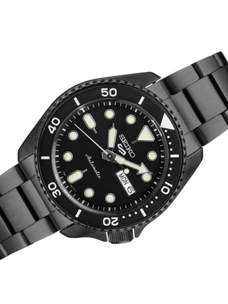 Seiko 5 Sports Automatic 24-Jewel Watch with Black Dial #SRPD65