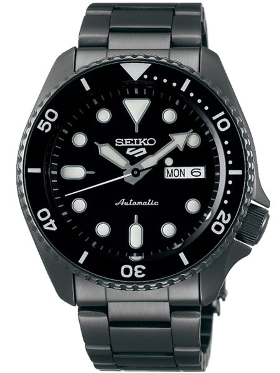 SEIKO セイコー5 スポーツ SBSA075 自動巻き腕時計 オールブラック ...