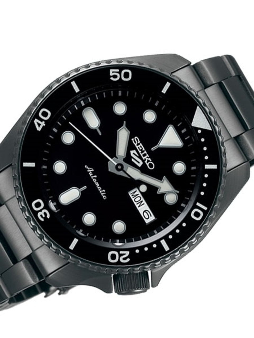 Seiko 5 Sports Automatic 24-Jewel Watch with Black Dial #SRPD65