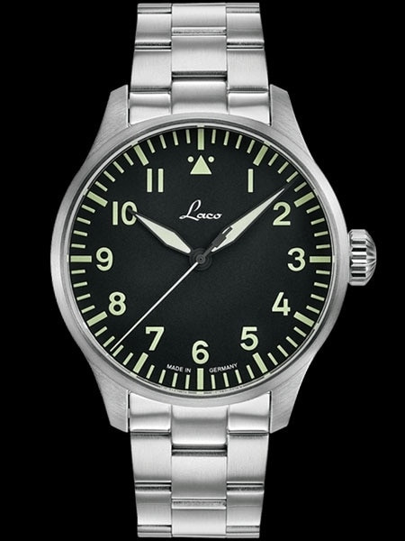 Laco ROM Type A Dial Automatic Pilot Watch, Stainless Steel