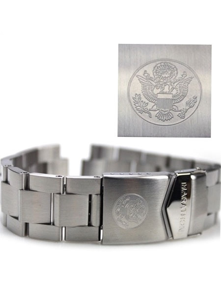 Marathon Brushed Finish Solid Link Bracelet #WW005005US (20mm)