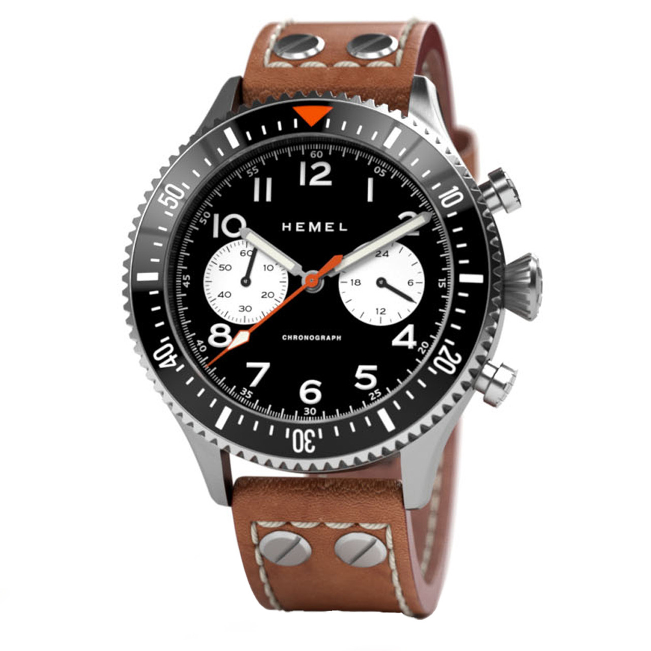 モッキンバード? HEMEL Panda Meca-Quartz Chronograph with Ceramic Bezel Watch