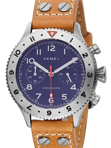 ヘムヘム01919 HEMEL Quartz Chronograph with GMT Bezel Watch #HF4NA