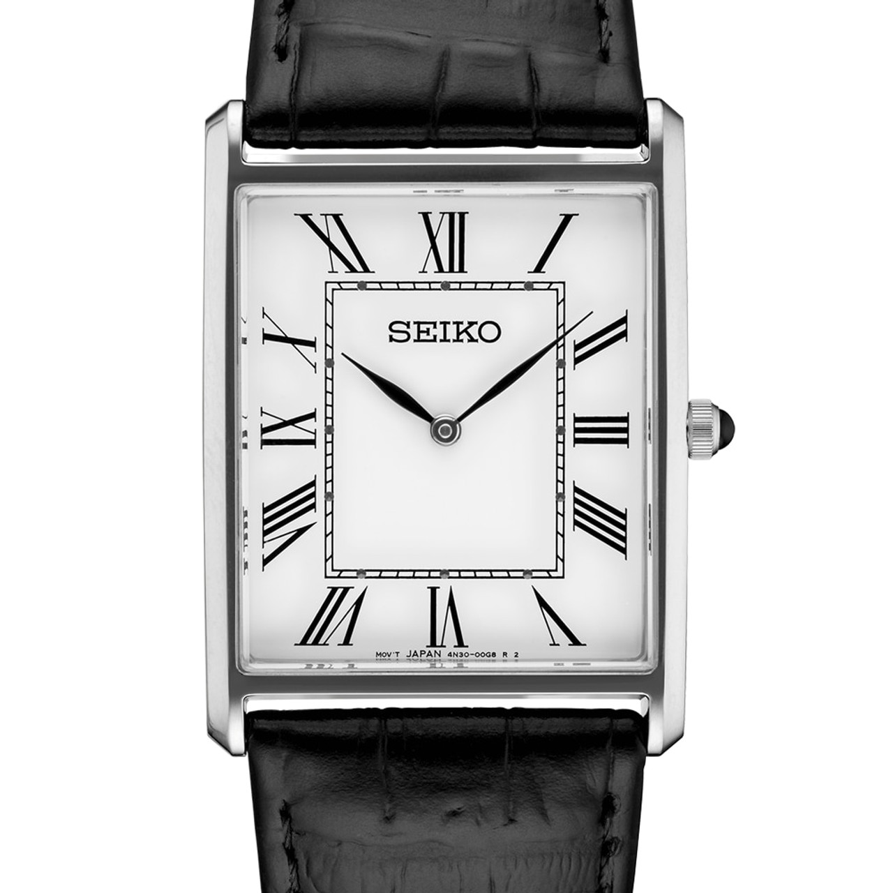 Seiko Classic Thin Quartz Dress Watch with Stainless Steel Case