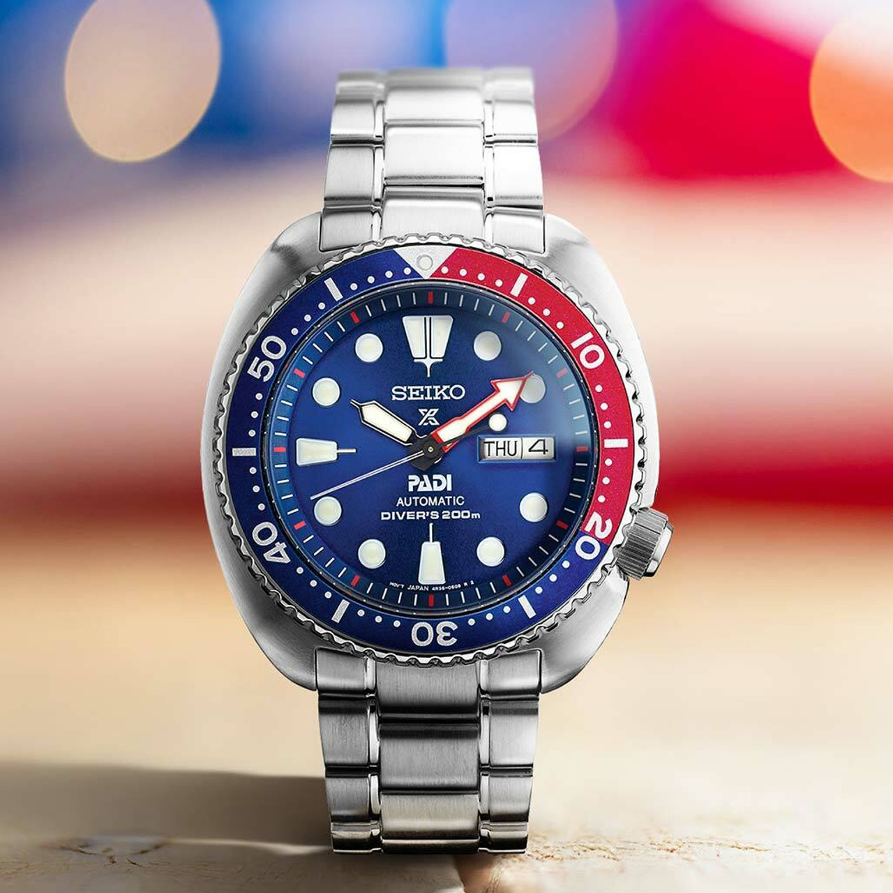 Seiko Special Edition Prospex PADI Automatic Dive Watch with Stainless  Steel Bracelet #SRPE99