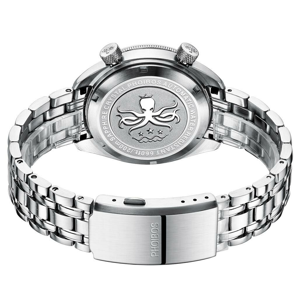 PHOIBOS Eagle Ray 200-Meter Automatic Dive Watch with Double Dome