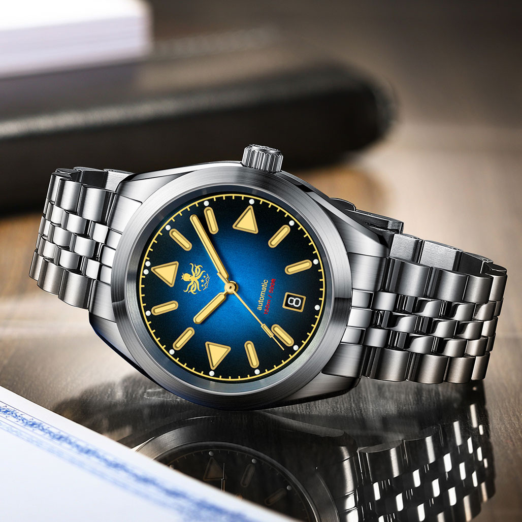 PHOIBOS Nebula Hi-Beat Automatic Watch with Sandwich Dial, AR