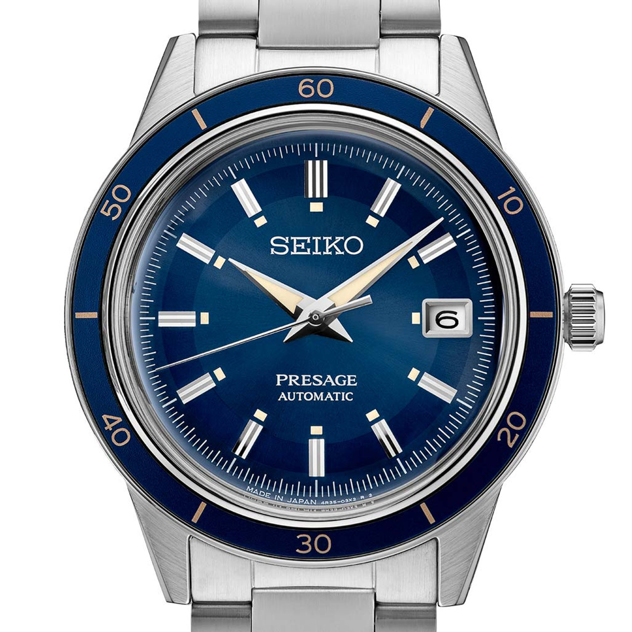 Seiko Presage Automatic Sporty Dress Watch with 41mm Case, and Hardlex Box  Crystal #SRPG05