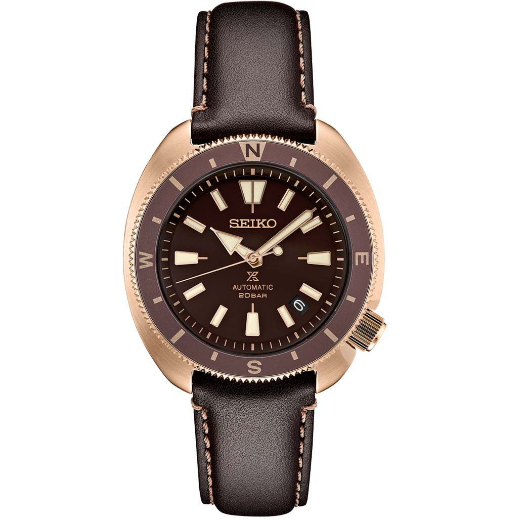 Seiko Prospex Automatic Dive Watch with Brown Dial and Rose Goldtone Case  #SRPG18