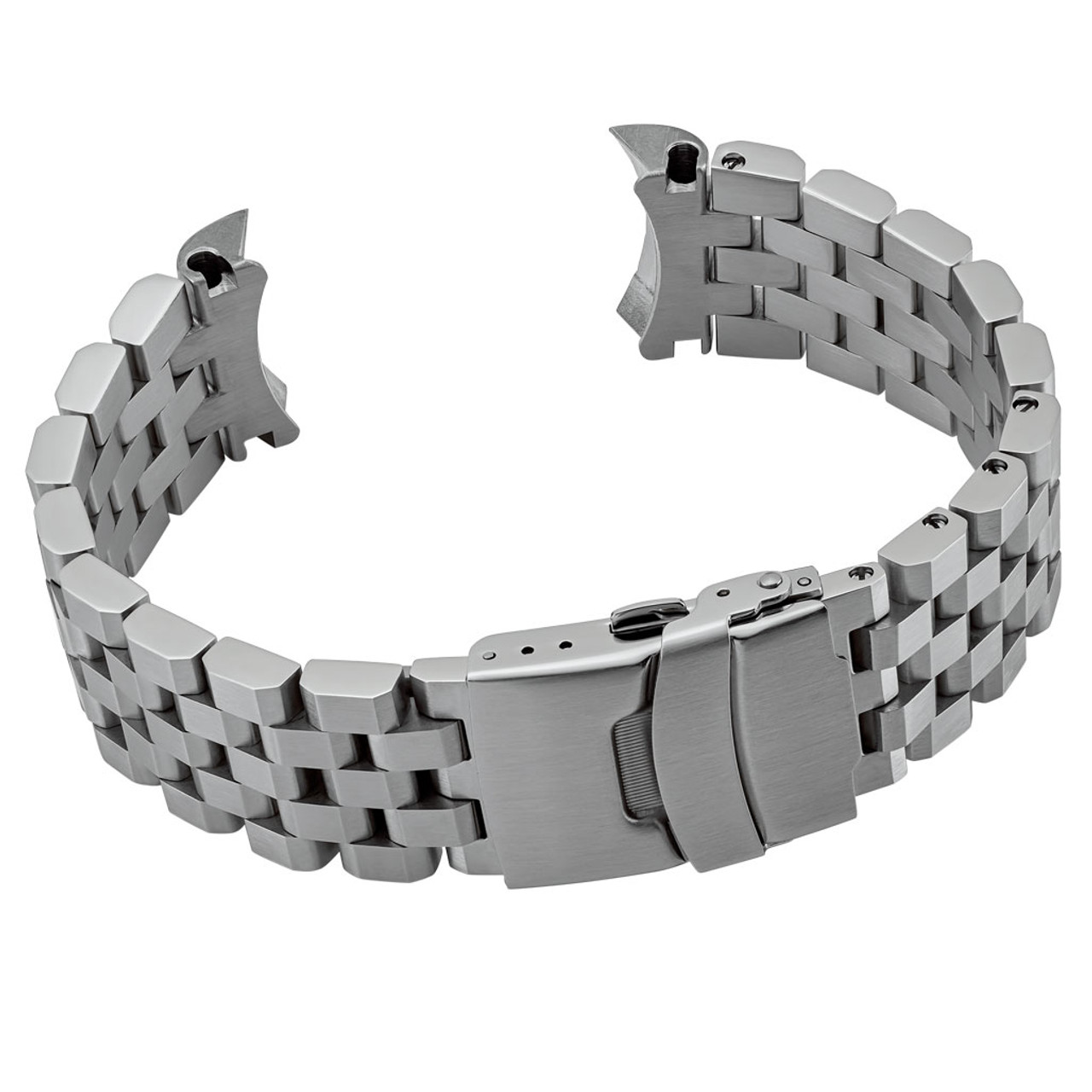 Islander 22mm Brushed Angular Solid-Link Watch Bracelet for SKX007