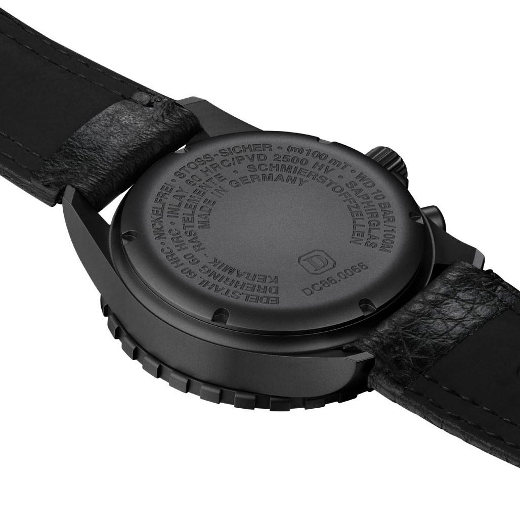 Damasko Black 42mm Chronograph with a Stopwatch plus 12-hour