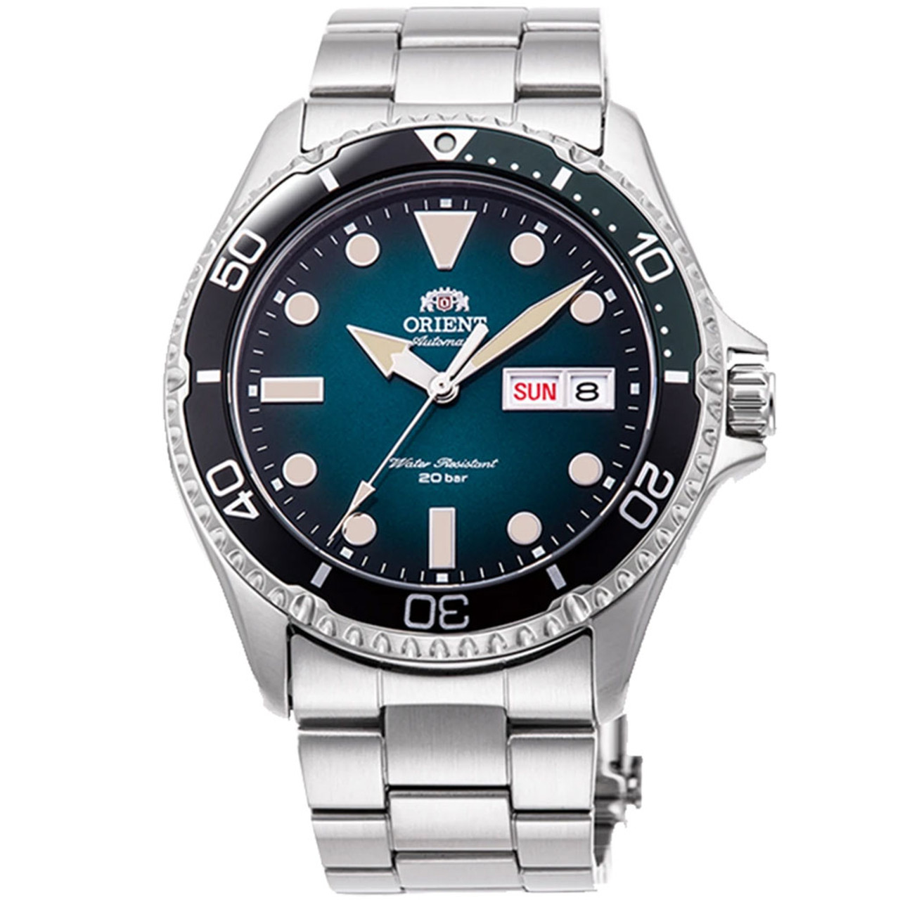 Orient Vintage-Inspired Automatic Dive Watch with a Green Gradient Dial  #RA-AA0811E19B